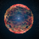Ilustración del remanente estelar que queda tras la supernova en iPTF14hls. Imagen: NASA, ESA, AND G. BACON (STSCI)